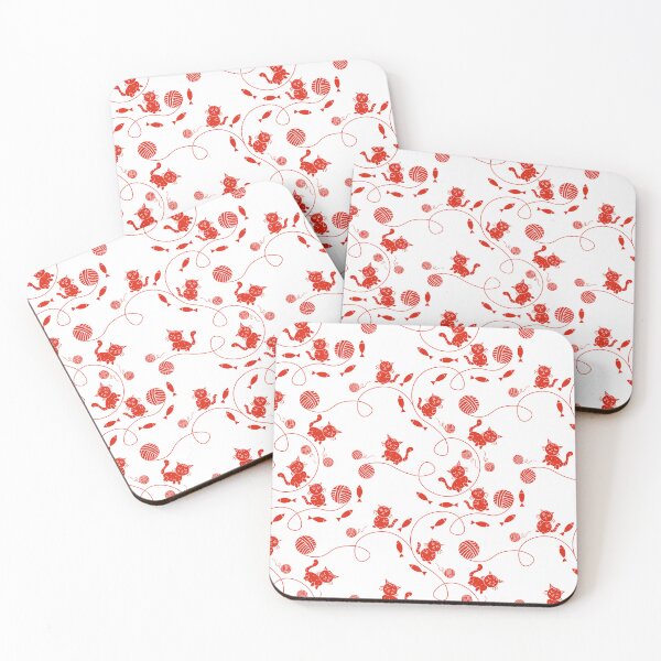 Item preview, Red cats pattern.  designed and sold by Leberks.