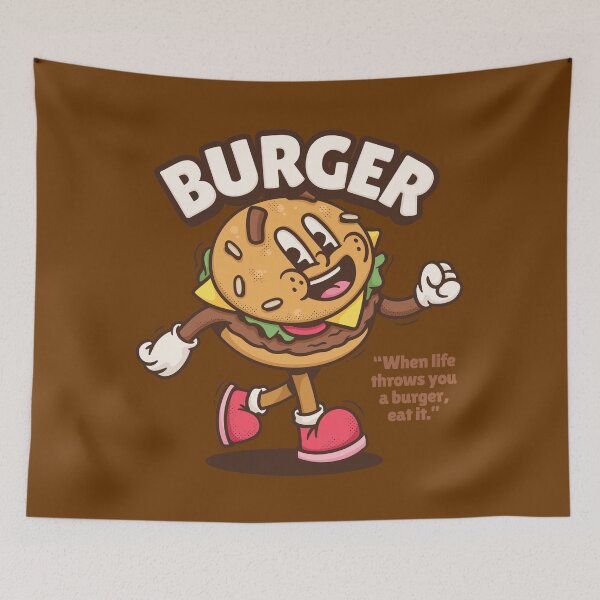 Item preview, Burger : Cartoon Character designed and sold by savasanaqueen.