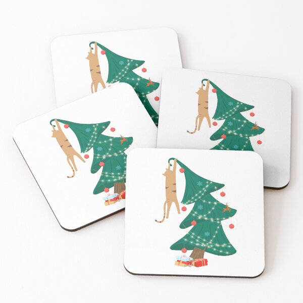 Item preview, Cat on a Christmas tree designed and sold by trendingatees.