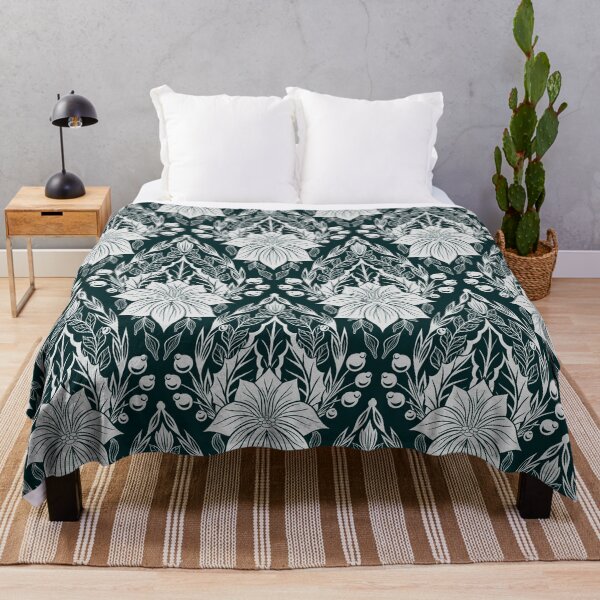 Item preview, Monochrome Poinsettia pattern designed and sold by Veleri.