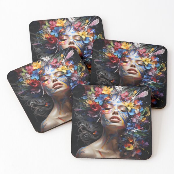 Item preview, Vibrant Woman: UHD Colorful Paint Portrait  designed and sold by TinyTints.