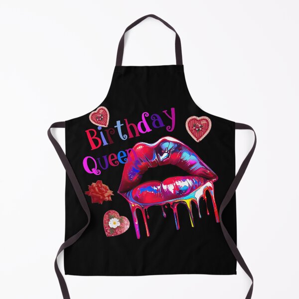 Item preview, Birthday Queen - I kiss you with my red shiny lips designed and sold by WallGemsArt.