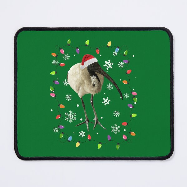Item preview, Australian White Bin Chicken Christmas Lights Ibis Bird Santa Funny Xmas Animal Tree designed and sold by LittleZea.