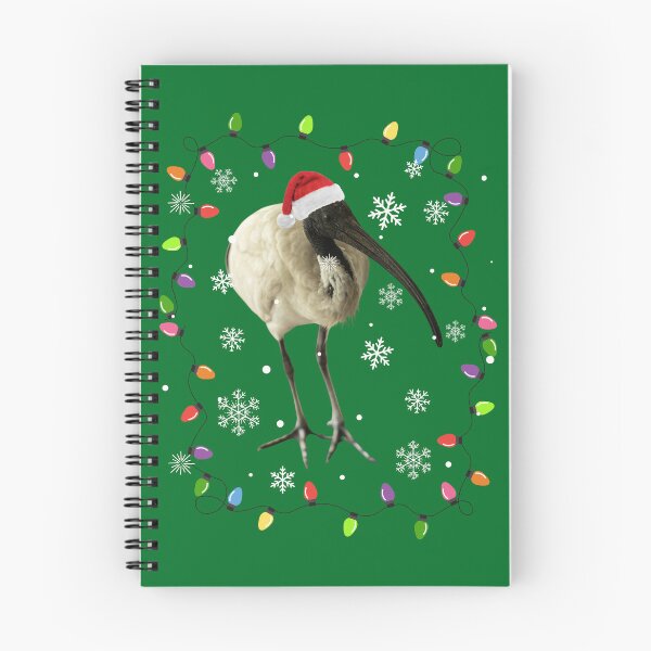Item preview, Australian White Bin Chicken Christmas Lights Ibis Bird Santa Funny Xmas Animal Tree designed and sold by LittleZea.
