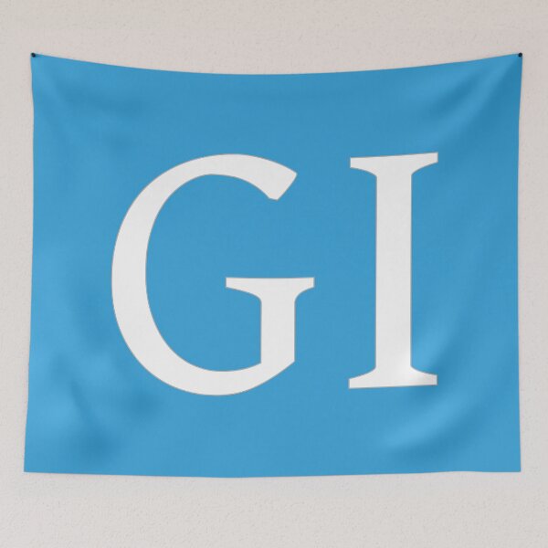 Item preview, GI Initials Monogram Elegant White Letters designed and sold by Jeallan Designs.