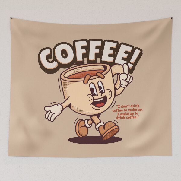 Item preview, Walking Coffee Cup : Cartoon Character designed and sold by savasanaqueen.