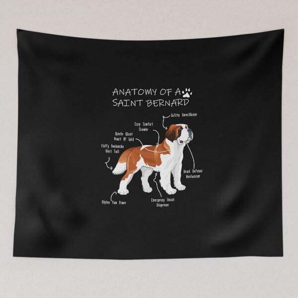 Item preview, Saint Bernard Anatomy - Funny Saint Bernard Mom Gift designed and sold by Petensity.