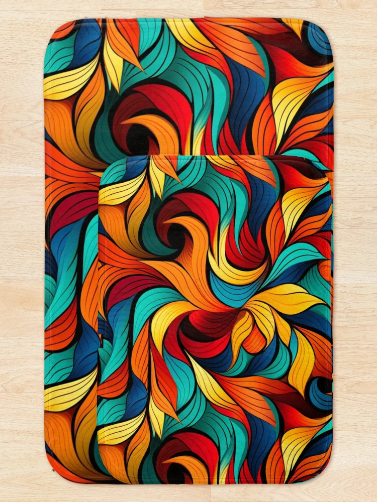Thumbnail 5 of 6, Bath Mat, Randomness Pattern designed and sold by Ellimade.
