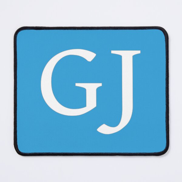 Item preview, GJ Initials Monogram Elegant White Letters designed and sold by Jeallan Designs.