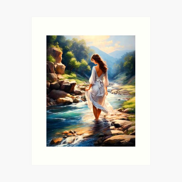 Item preview, Bathing Beauty in Magical Mountain Stream designed and sold by Yontartov.