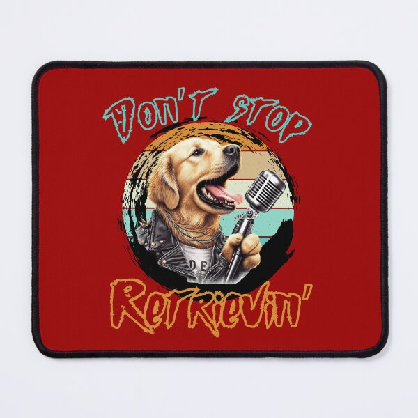 Item preview, Don't Stop Retrievin' Golden Retriever Funny Retro Singing Vintage designed and sold by André Botes.