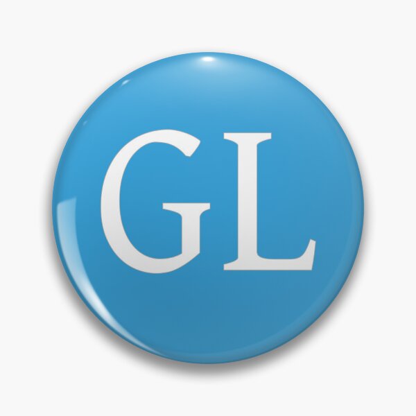 Item preview, GL Initials Monogram Elegant White Letters designed and sold by Jeallan Designs.