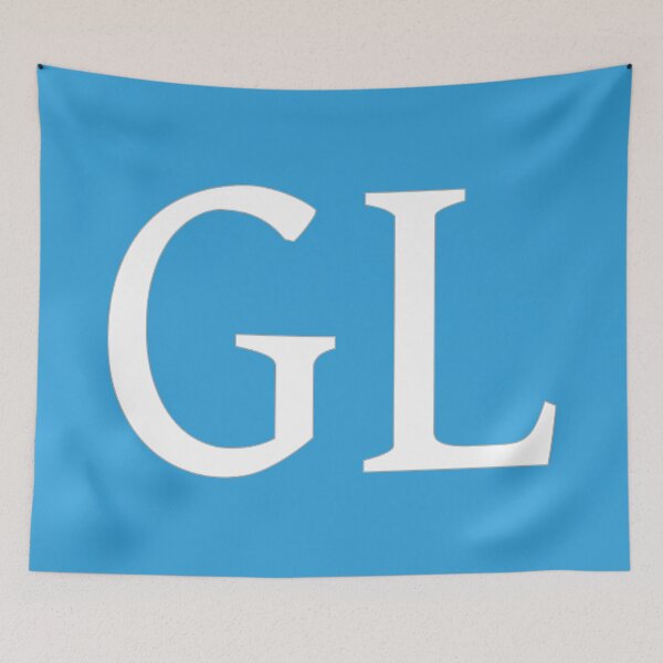 Item preview, GL Initials Monogram Elegant White Letters designed and sold by Jeallan Designs.
