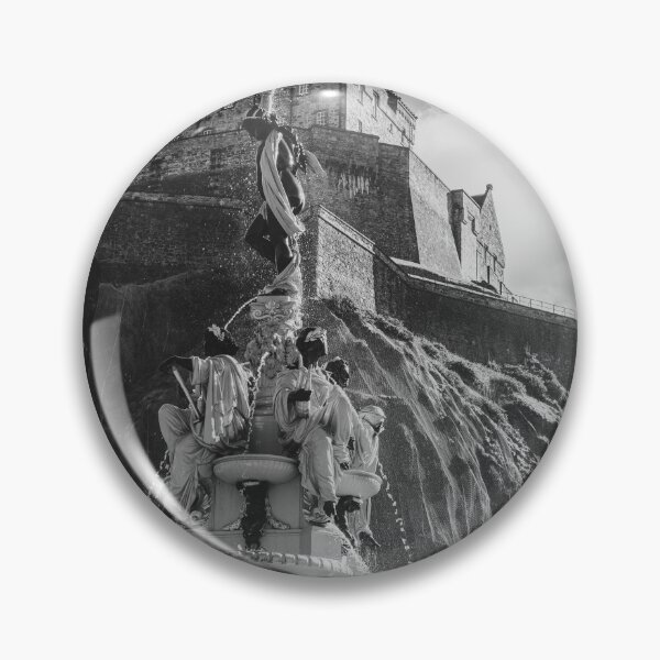 Item preview, Edinburgh Castle and Ross Fountain views in black and white designed and sold by cdkphotos.