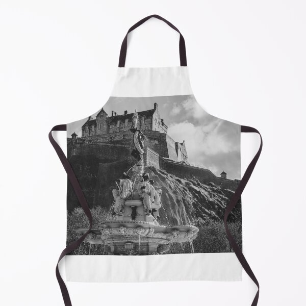 Item preview, Edinburgh Castle and Ross Fountain views in black and white designed and sold by cdkphotos.