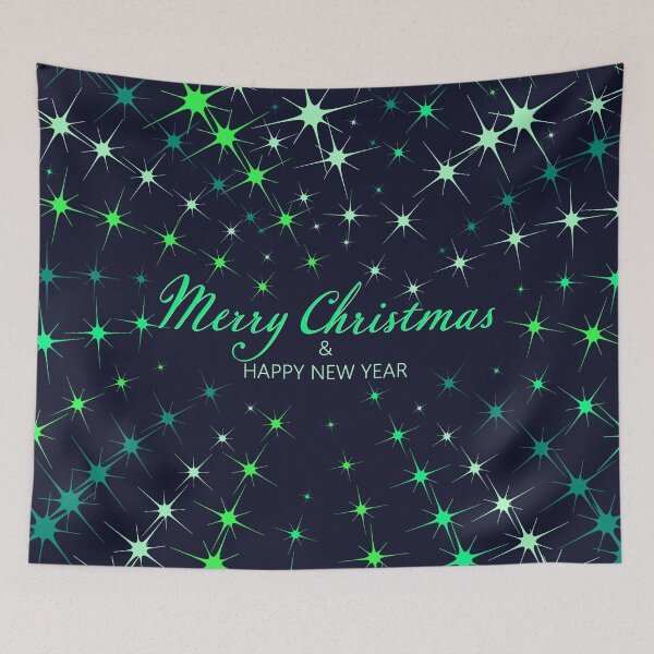 Item preview, Merry Christmas and Happy New Year. Colorful sparking firework. Christmas pattern of bright magical neon multi-colored particles, sparks and stars shining with special light on dark background.  designed and sold by NataliaVVV.
