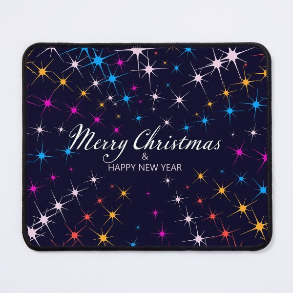 Item preview, Merry Christmas and Happy New Year. Colorful sparking firework. Christmas pattern of bright magical neon multi-colored particles, sparks and stars shining with special light on dark background. designed and sold by NataliaVVV.