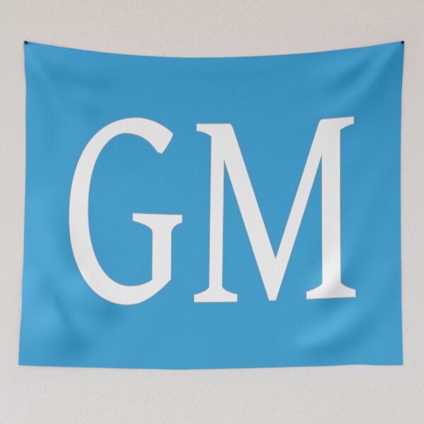 Item preview, GM Initials Monogram Elegant White Letters designed and sold by Jeallan Designs.