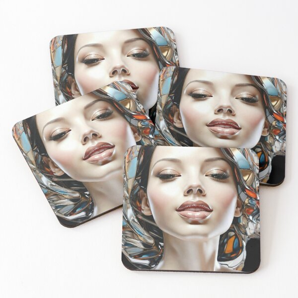 Item preview, styles and variations,  abstract and avant-garde , beautiful, full lips,smiling designed and sold by thima shop.
