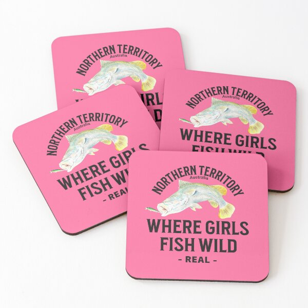 Item preview, Northern Territory - Where Girls Fish Wild! #PapayaPink designed and sold by Chrome-Magnet.