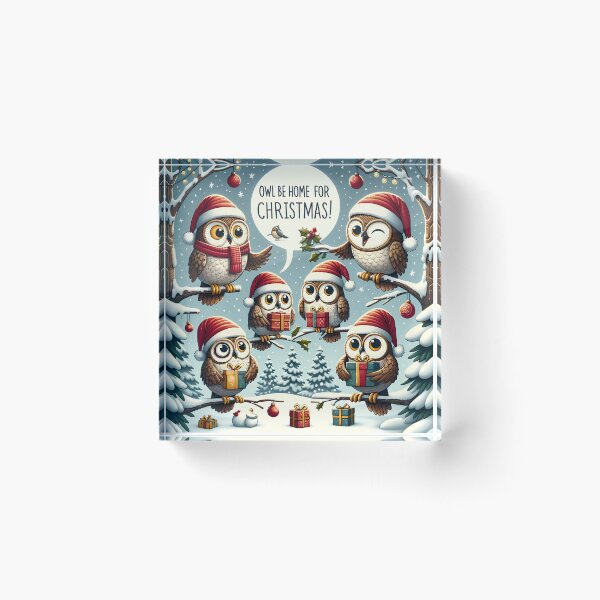 Item preview, Hoot for the Holidays: Owl Family Christmas designed and sold by DapperDanForge.