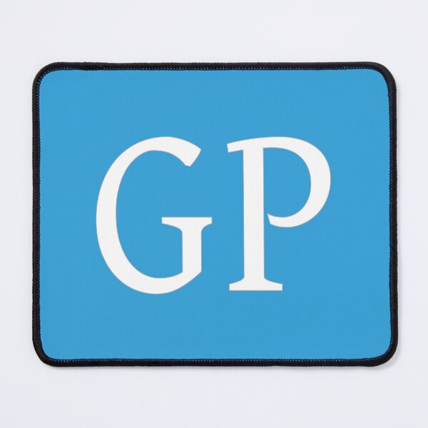 Item preview, GP Initials Monogram Elegant White Letters designed and sold by Jeallan Designs.