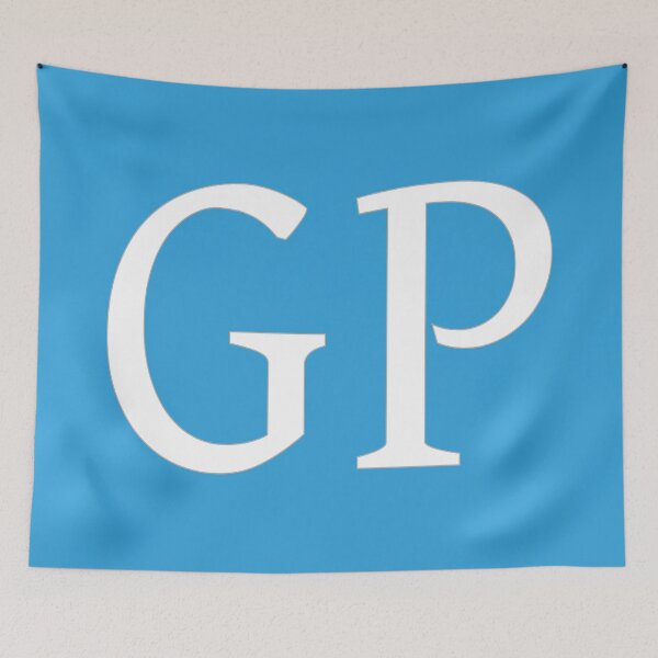 Item preview, GP Initials Monogram Elegant White Letters designed and sold by Jeallan Designs.