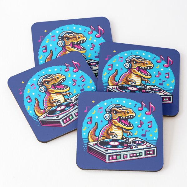 Item preview, Dino Decks Jurassic Beats T-Rex DJ Party designed and sold by PixelPunkster.