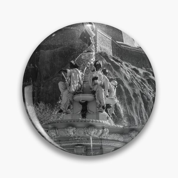 Item preview, Edinburgh Castle and Ross Fountain in monochrome designed and sold by cdkphotos.