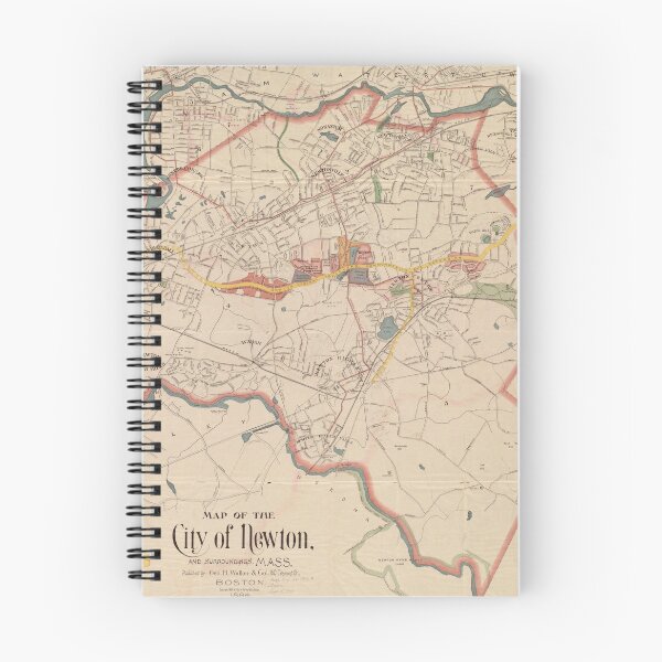 Item preview, Vintage Map of Newton MA (1894) designed and sold by BravuraMedia.