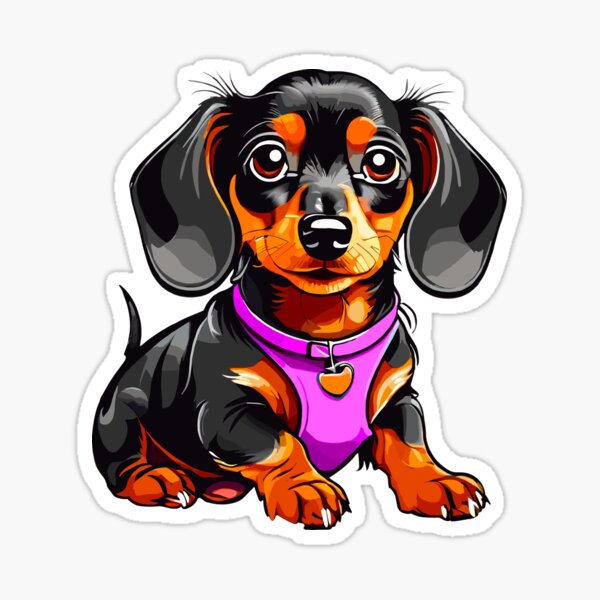 Item preview, Cute Wiener Dog Sticker for Dachshund Wiener Dog Lovers designed and sold by ScifiDesigns.