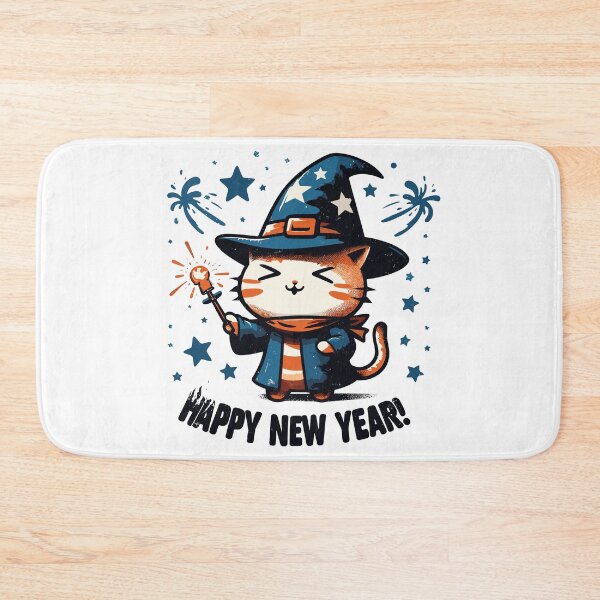 Item preview, Happy New Year Cat designed and sold by TomFrontierArt.