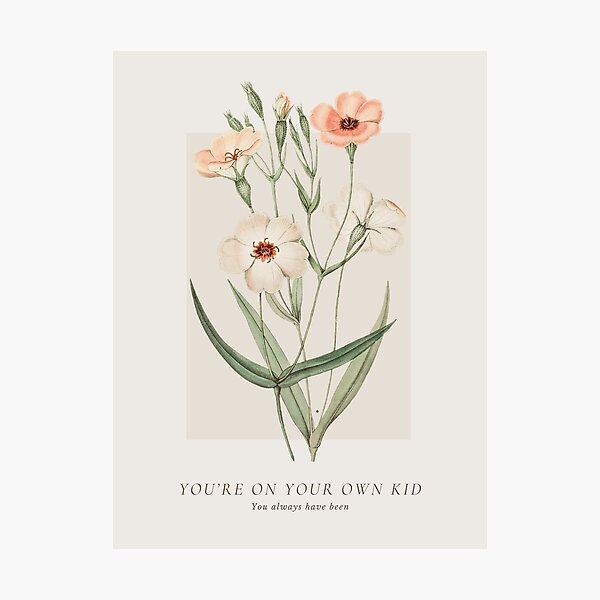 Item preview, you're on your own kid taylor swift poster, minimalist elegant  designed and sold by Daylight Co Creatives.