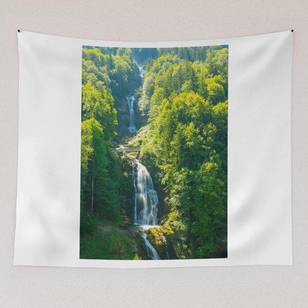 Item preview, The Giessbach Waterfall in Long Exposure on the Mountain Side in a Sunny Day designed and sold by Mats Silvan.