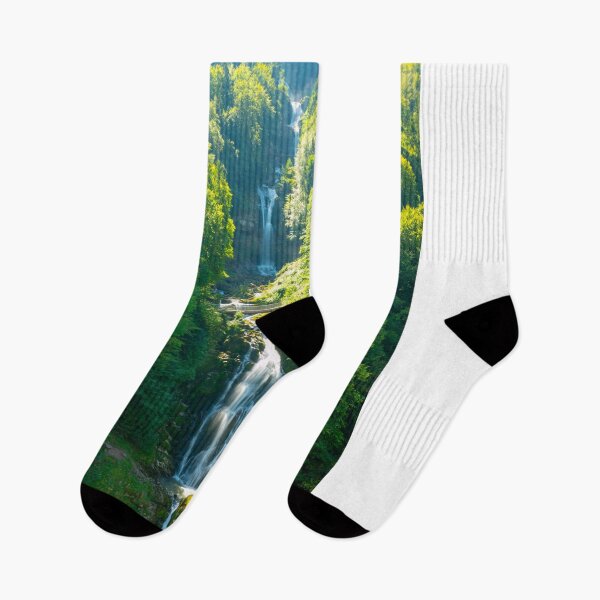 Item preview, The Giessbach Waterfall in Long Exposure on the Mountain Side in a Sunny Day designed and sold by Mats Silvan.