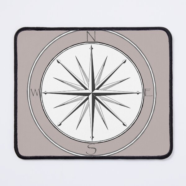Item preview, Dark Grey Black Vintage Compass designed and sold by LZenDesigns.