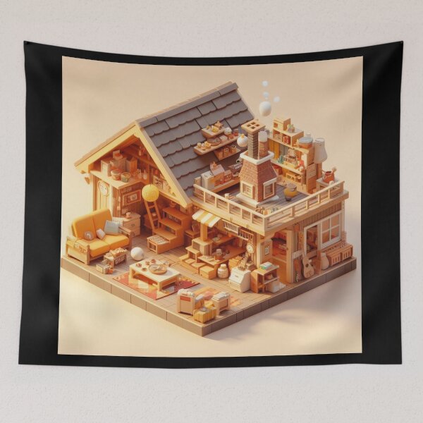 Item preview, 3d fantasy House - Warm Vibes designed and sold by Rabique.