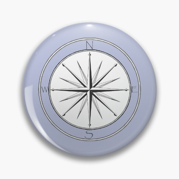 Item preview, Blue Grey Black Vintage Compass  designed and sold by LZenDesigns.