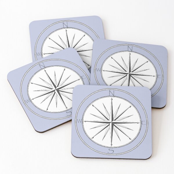 Item preview, Blue Grey Black Vintage Compass  designed and sold by LZenDesigns.