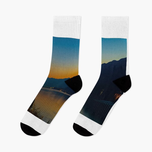 Item preview, View over Lake Brienz with Mountain and Moon in Twilight designed and sold by Mats Silvan.