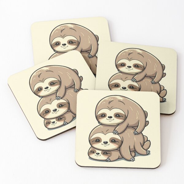 Item preview, Kawaii Sloth Stack designed and sold by NormadWorld.