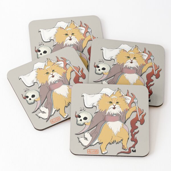 Item preview, Japanese Bakeneko Kasha Nekomata Dancing - Supernatural Yokai Cats designed and sold by ViewerEqualsPhoton.