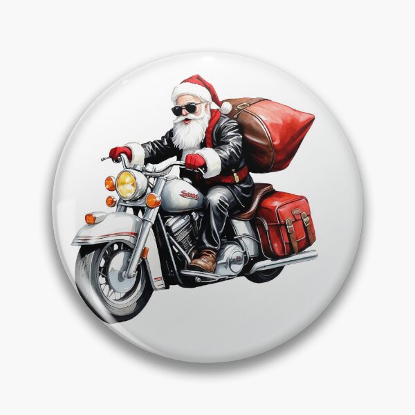 Aperçu de l'œuvre Le Père Noël arrive en moto avec des cadeaux créée et vendue par Muditha88.