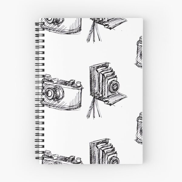 Item preview, Ink Sketch of two old analog Cameras designed and sold by colorfulglee.