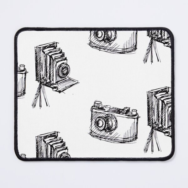 Item preview, Ink Sketch of two old analog Cameras designed and sold by colorfulglee.