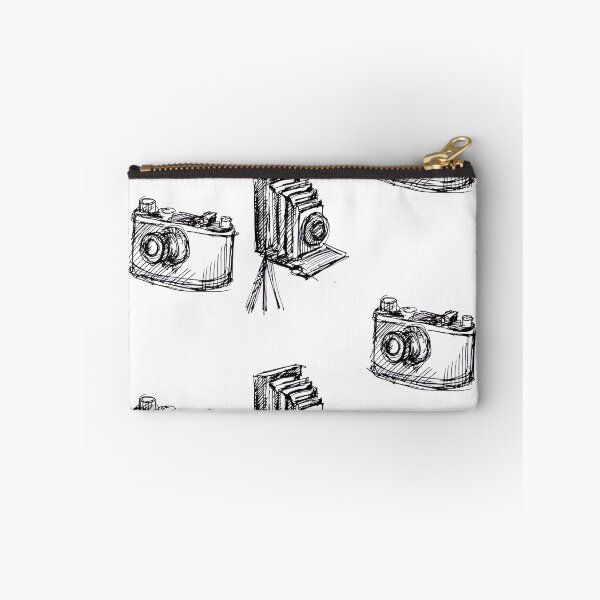Item preview, Ink Sketch of two old analog Cameras designed and sold by colorfulglee.