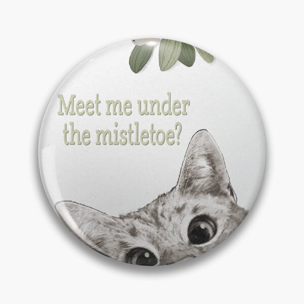 Item preview, Meet Me Under The Mistletoe Sneaky Cat designed and sold by lauragraves.