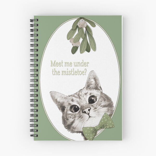 Item preview, Meet Me Under The Mistletoe Sneaky Cat designed and sold by lauragraves.
