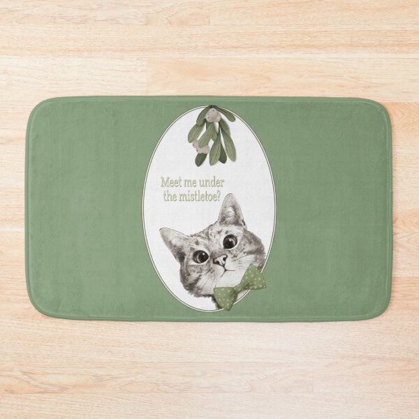 Item preview, Meet Me Under The Mistletoe Sneaky Cat designed and sold by lauragraves.