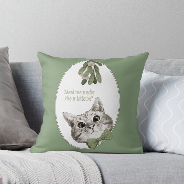 Item preview, Meet Me Under The Mistletoe Sneaky Cat designed and sold by lauragraves.